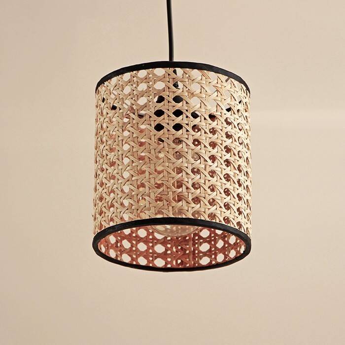 Handcrafted woven bamboo pendant light