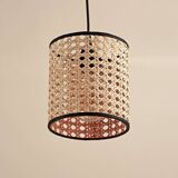 Handcrafted woven bamboo pendant light