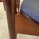 24 chaises Baumann vintage en bois et  skaï bleu