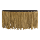 Console by Sergio Ponzio IV, patinated metal and strings, circa 1970