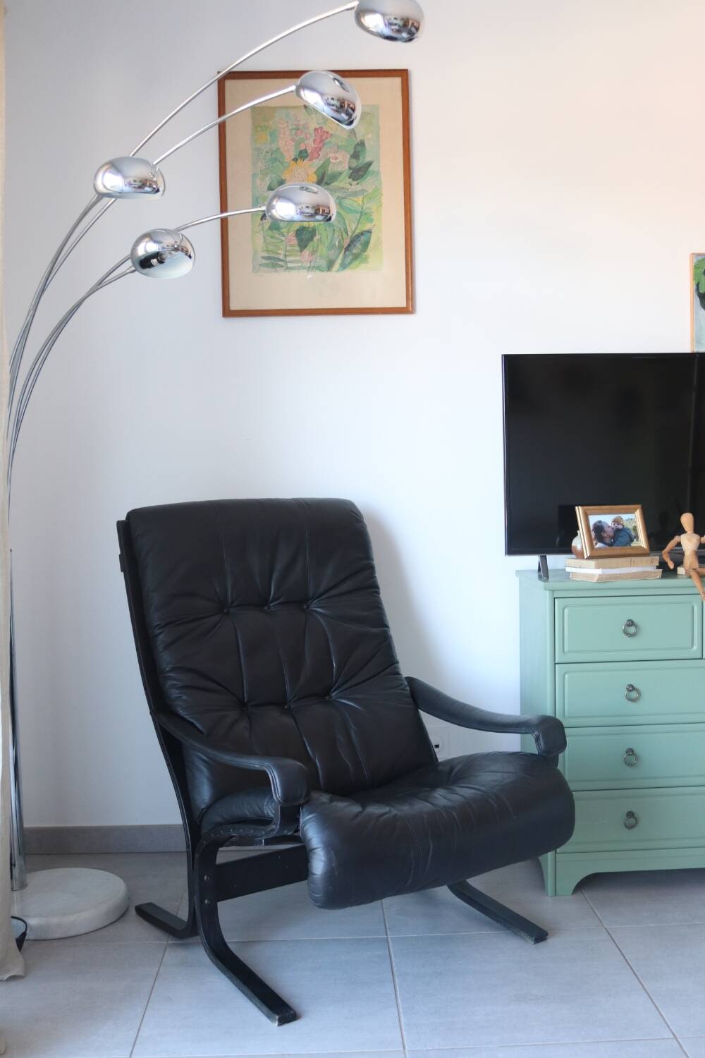 Siesta armchair Westnofa ingmar relling vintage black leather