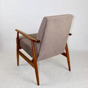 Fauteuil Lis, années 1970, velours marron chocolat clair Jade