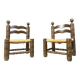 Charles Dudouyt (attr) brutalist children's chairs, set of 2, 1960s