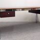 Modernist rosewood pedestal desk, Italy circa 1970