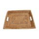 Tray with handles rattan