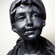 Plaster bust of a young woman 1900-1930 monochrome Citti & Frère