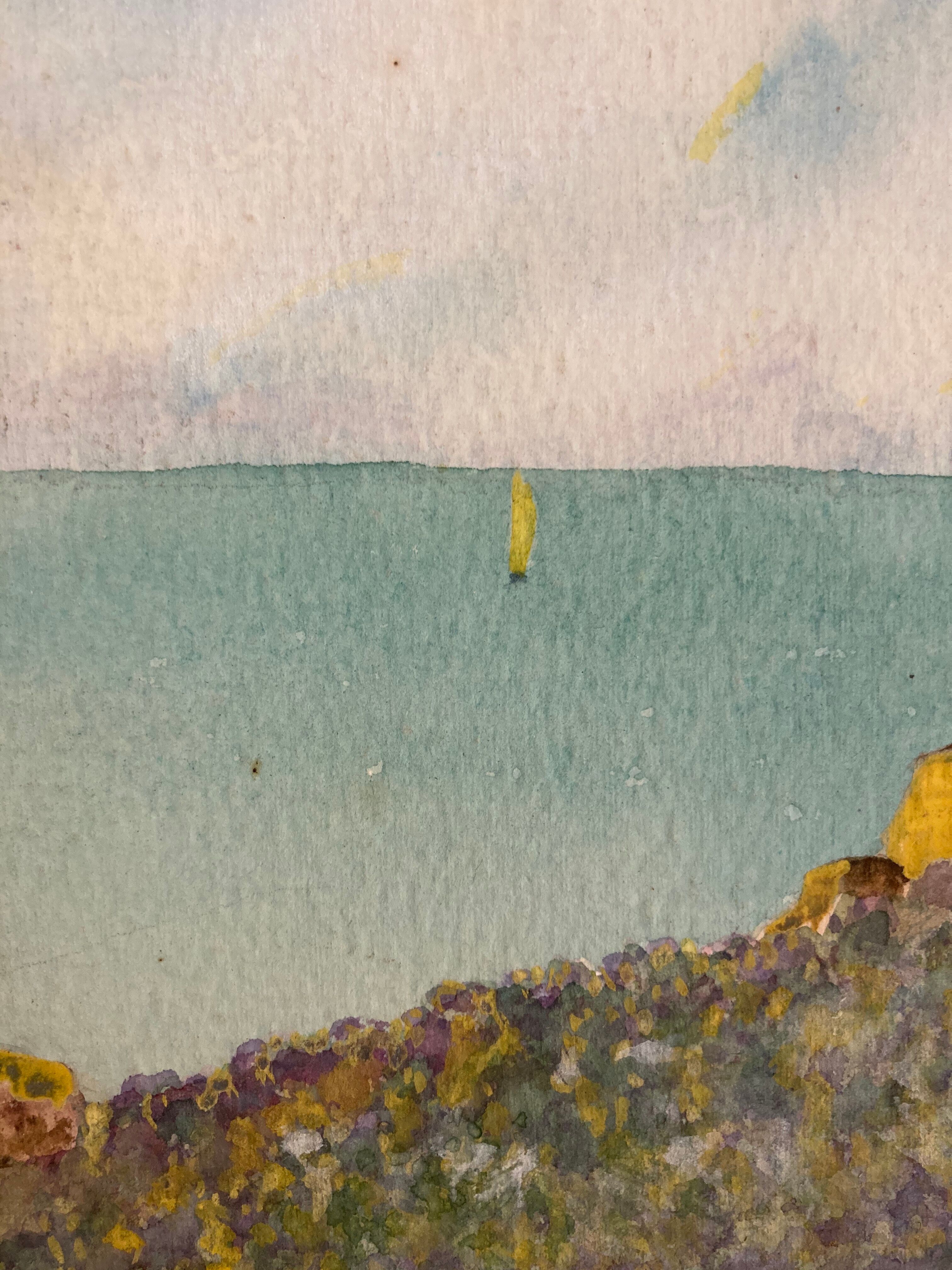 Vintage seaside watercolor