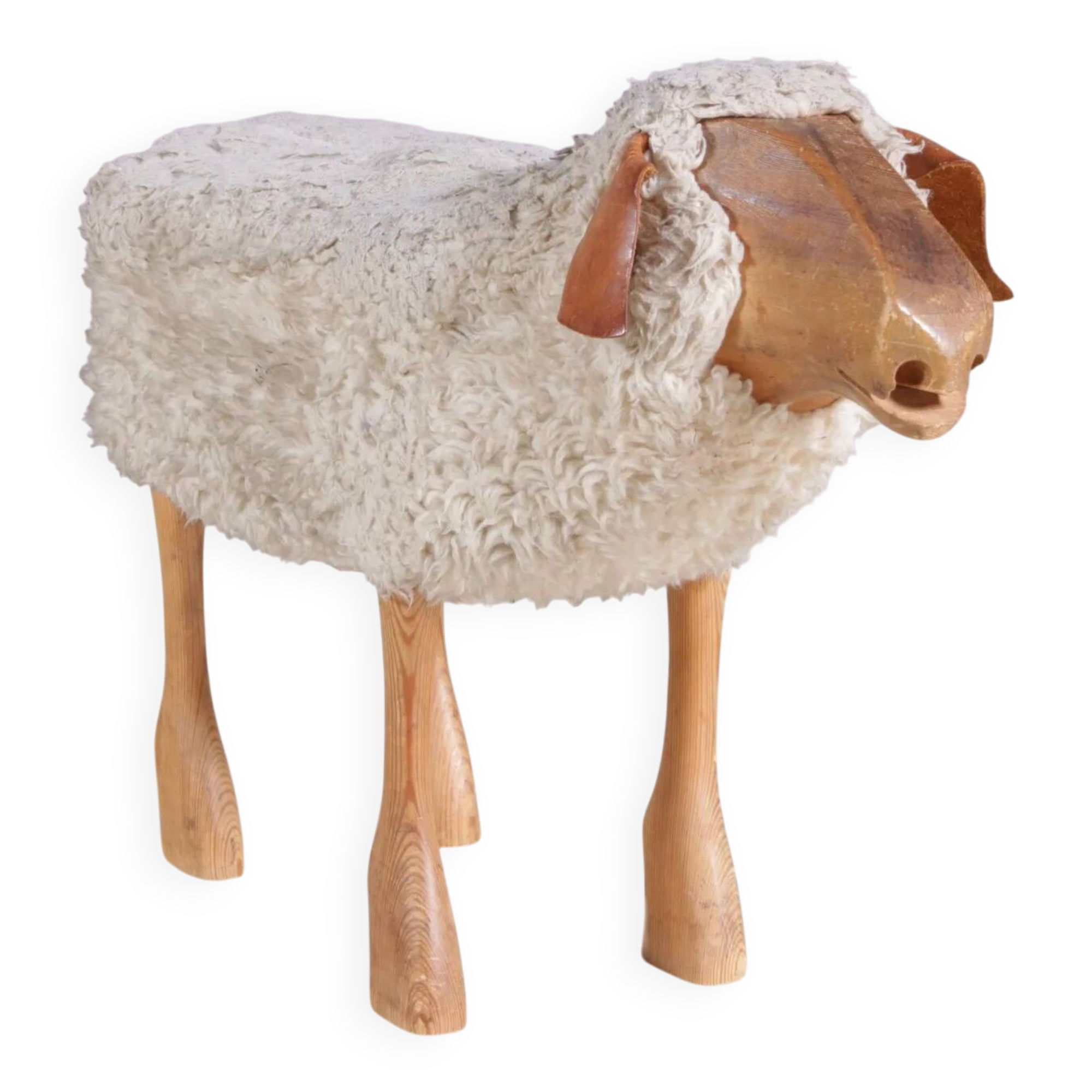 1960s sheep sculpture/stool by Peter Krafft Germany