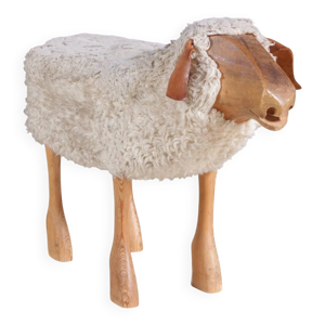 Sculpture, tabouret mouton - peter
