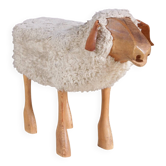 Sculpture, tabouret mouton par Peter Krafft, Allemagne années 1960