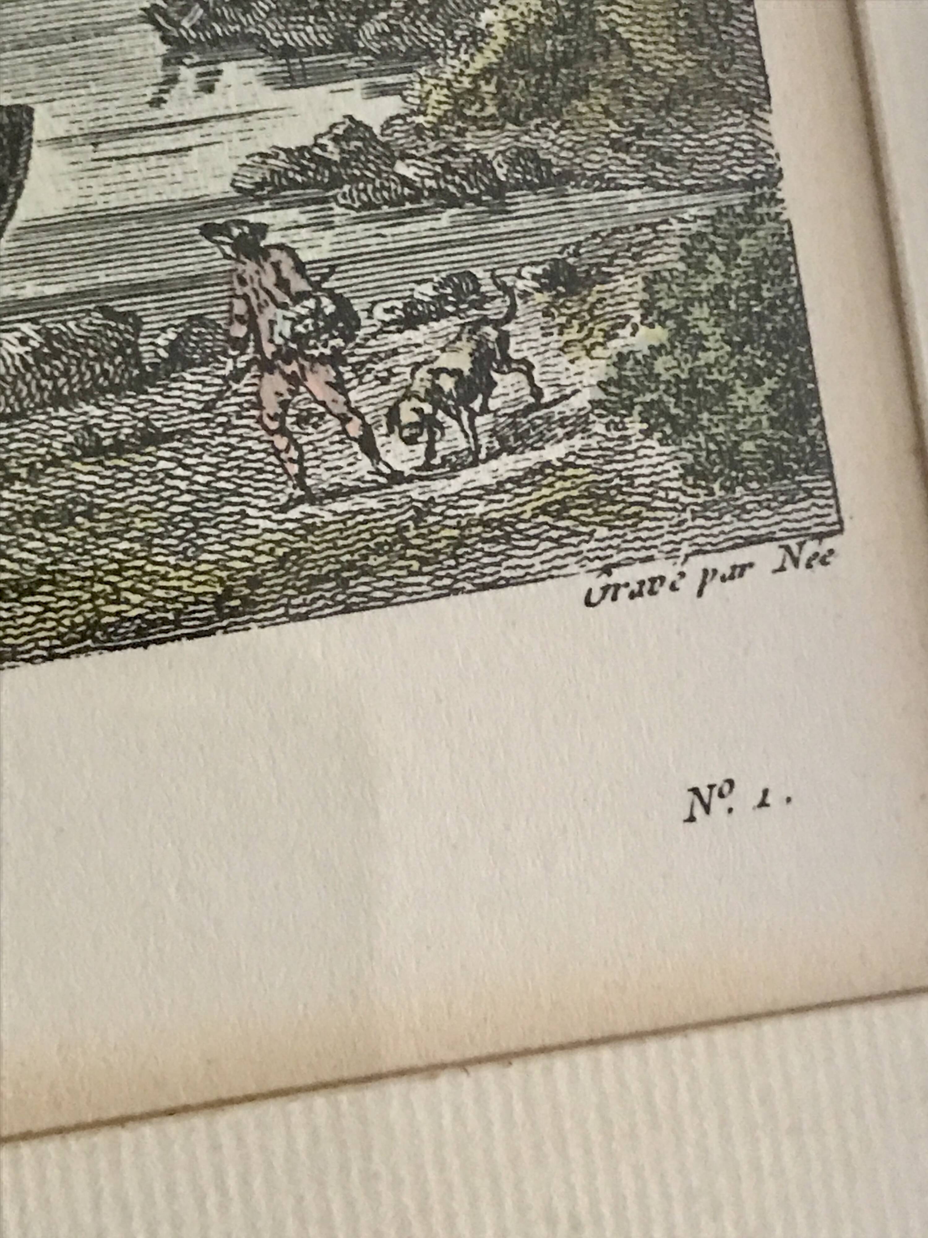 Old painting city of Grenoble APDR drawing Le May