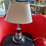 Table lamp in metal and wood