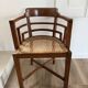 Paquebot office chair in solid teak and caning