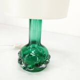 Lampe scandinave verte en verre Kosta Hans-Owe Sandeberg Suède 1960