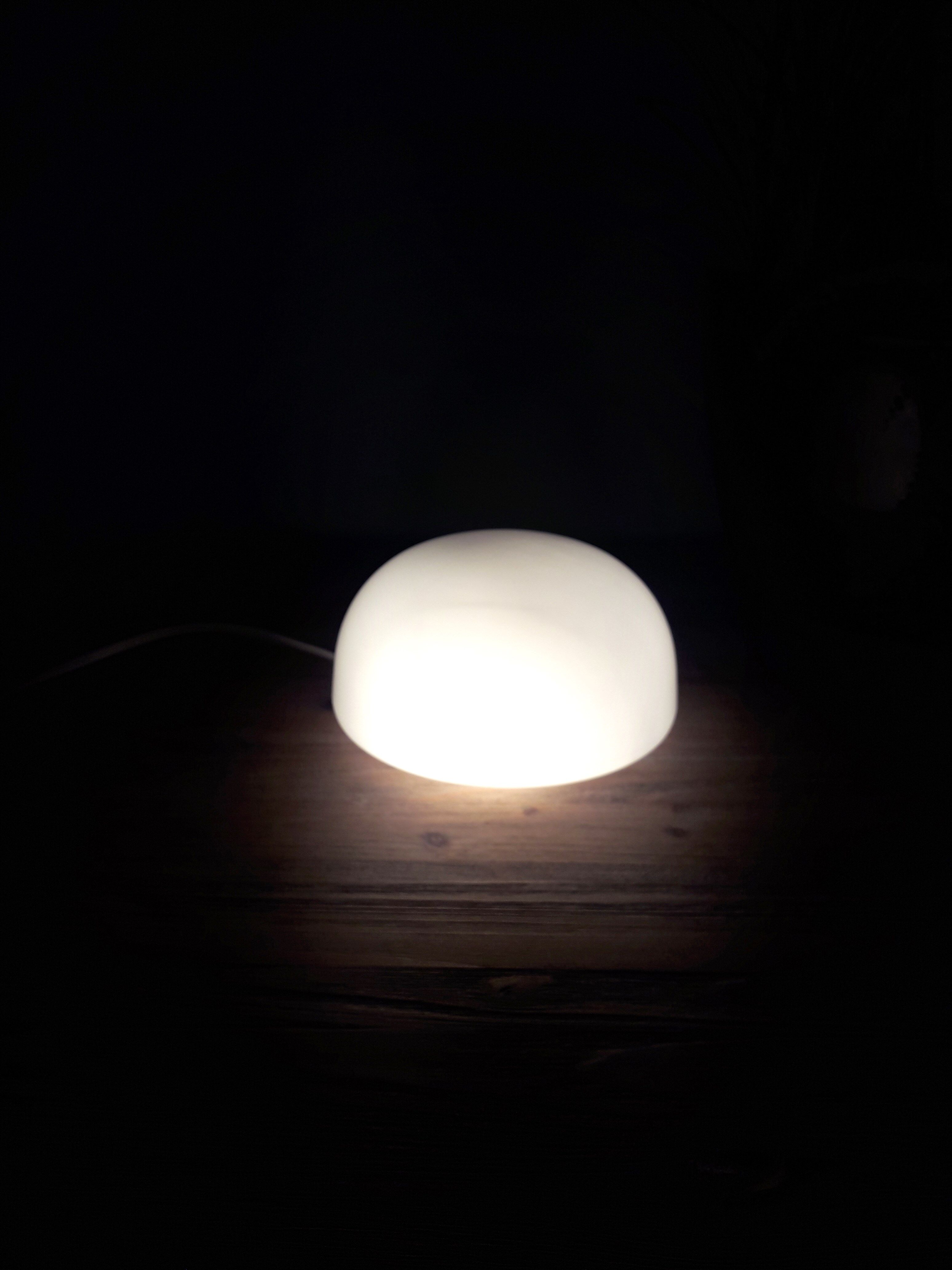 Vintage ceiling lamp / wall lamp - White opaline globe - 70s