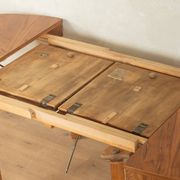 Table à manger extensible élégante par Ruscheweyh, années 1930, noyer