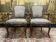 Pair of Louis XV style oak armchairs
