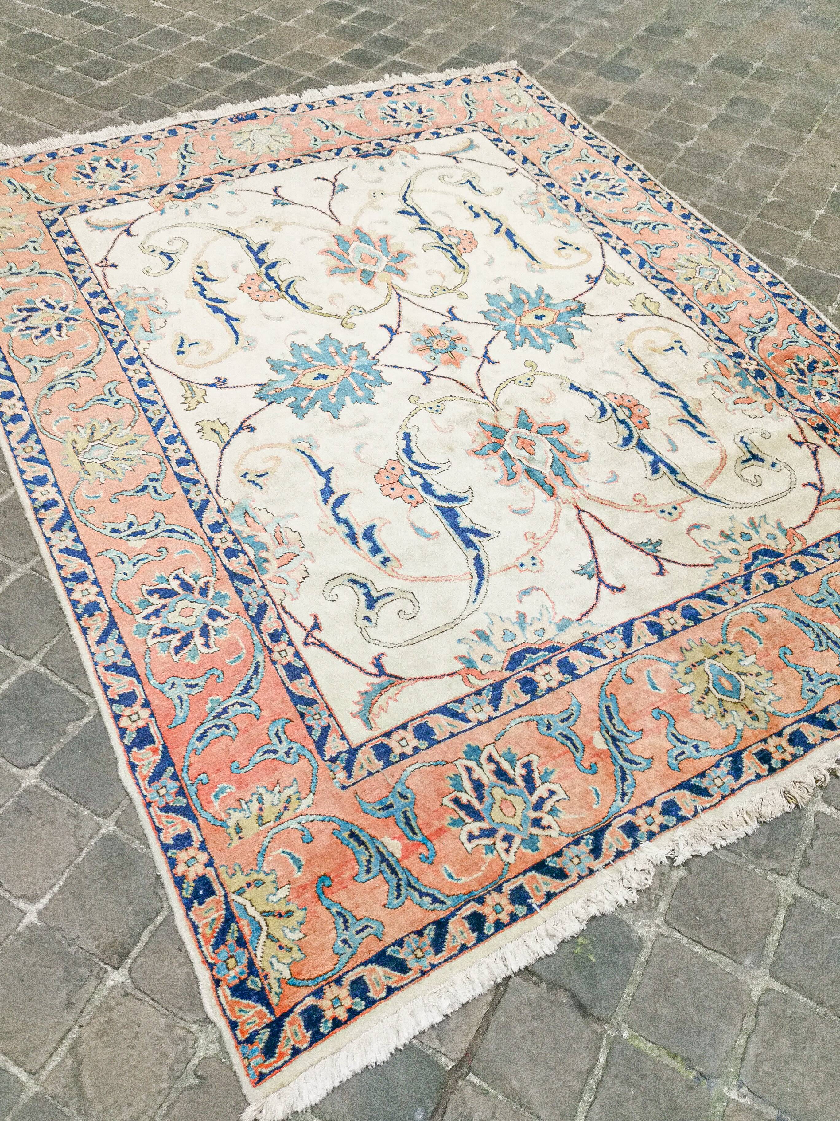 Heriz handmade Persian vintage oriental rug 240 x 195 cm