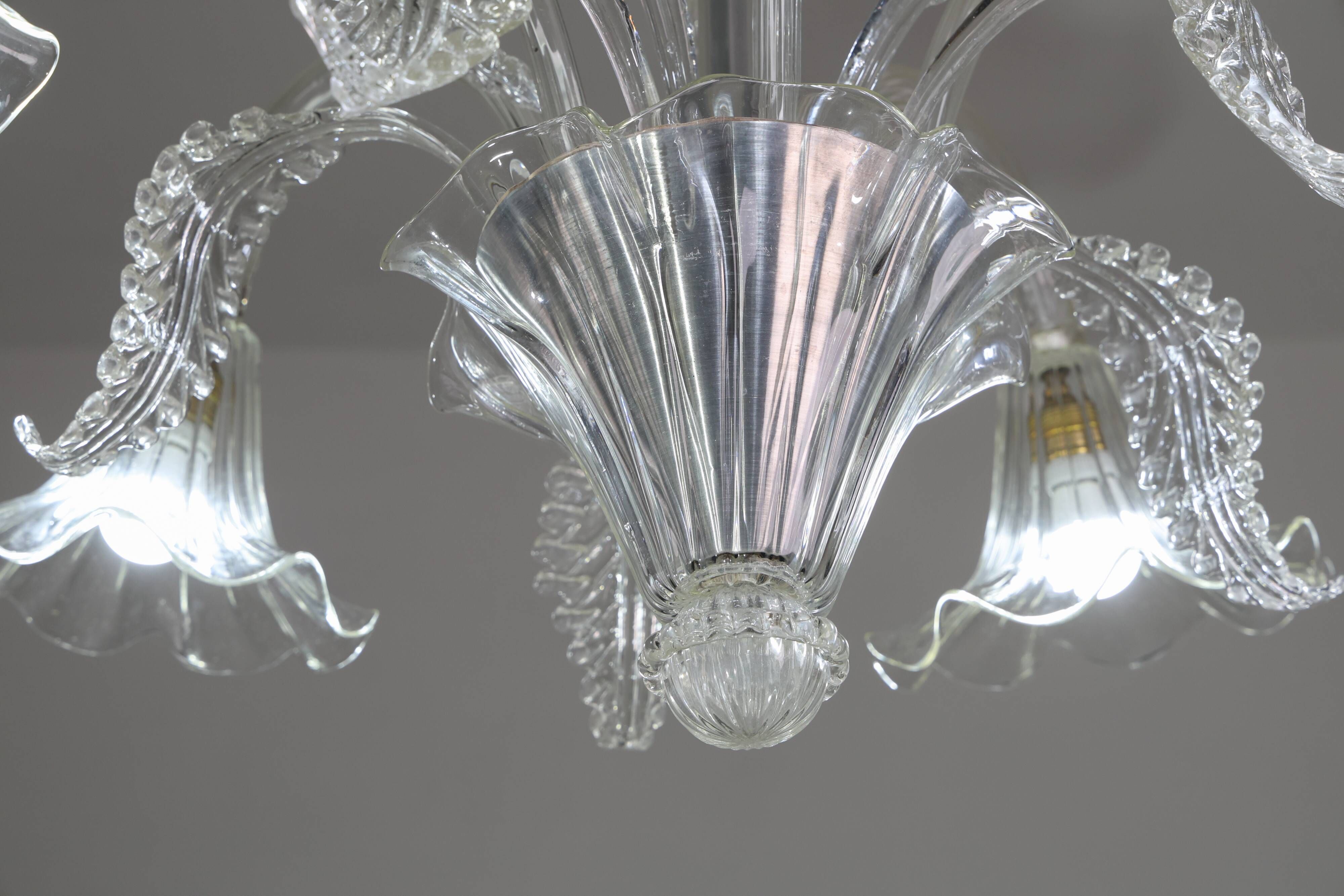 Large Art Decò Midcentury Italian Murano Glass Pendant, 1960s