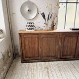 XL oak workshop sideboard with sliding doors from 1900