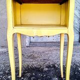 Bedside Louis XV patinated yellow and red