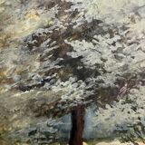 Painting "Path in the undergrowth", Gouache on paper, framed