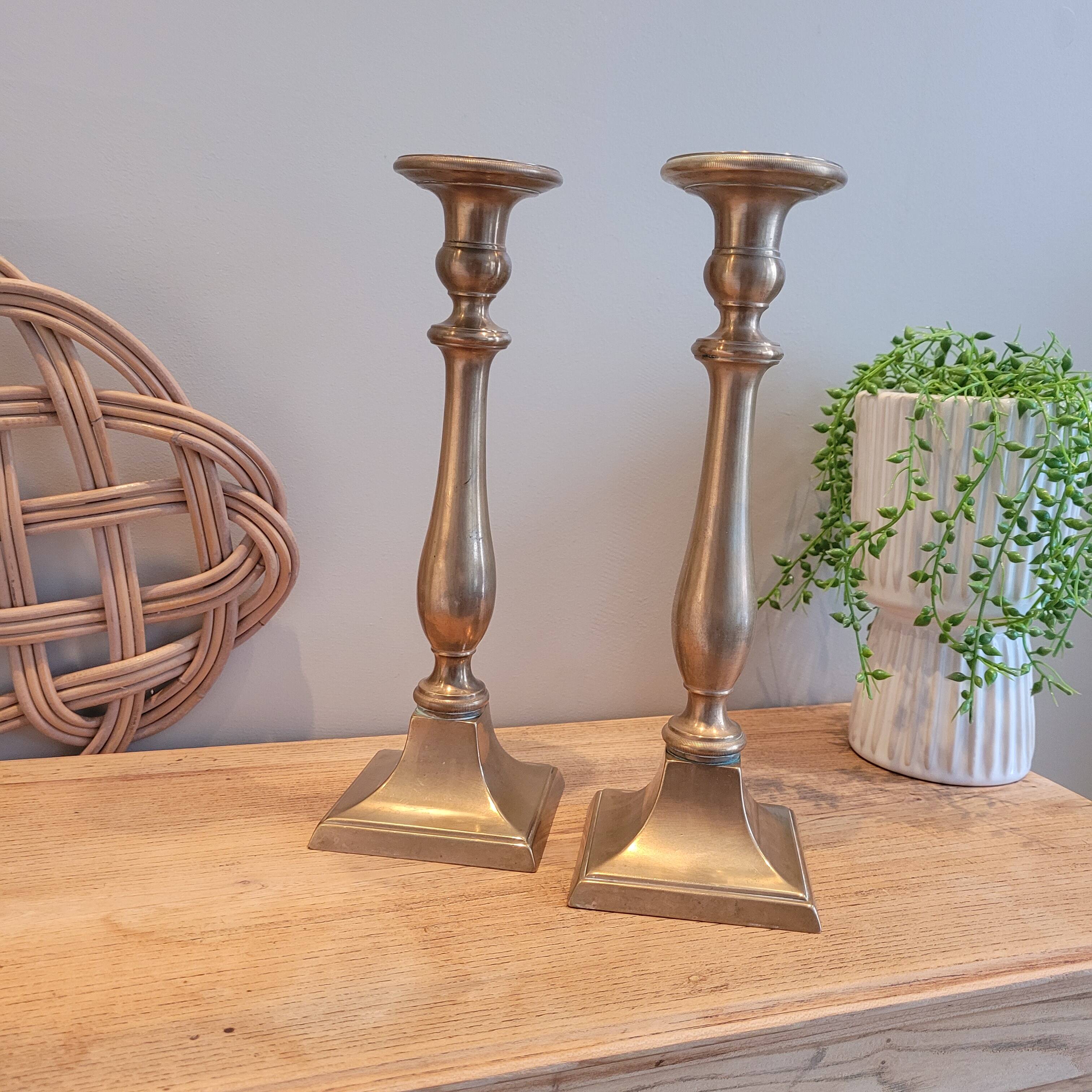 La Redoute x Selency pair of brass candle holders 28