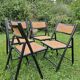 Chaises pliantes cannée
