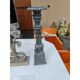 4 wooden candle holders