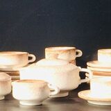 Tea service. Fat Lava. Brutalist. Vintage 60s.