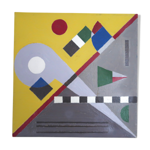 Tableau, peinture abstraite constructiviste,