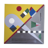 Tableau, peinture abstraite constructiviste, république tchèque