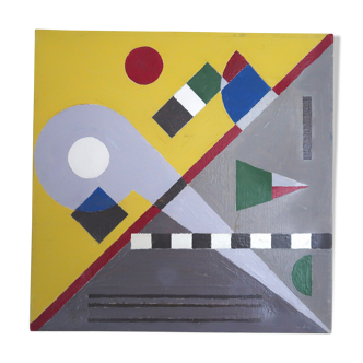 Painting, constructivist abstract painting, Czech Republic