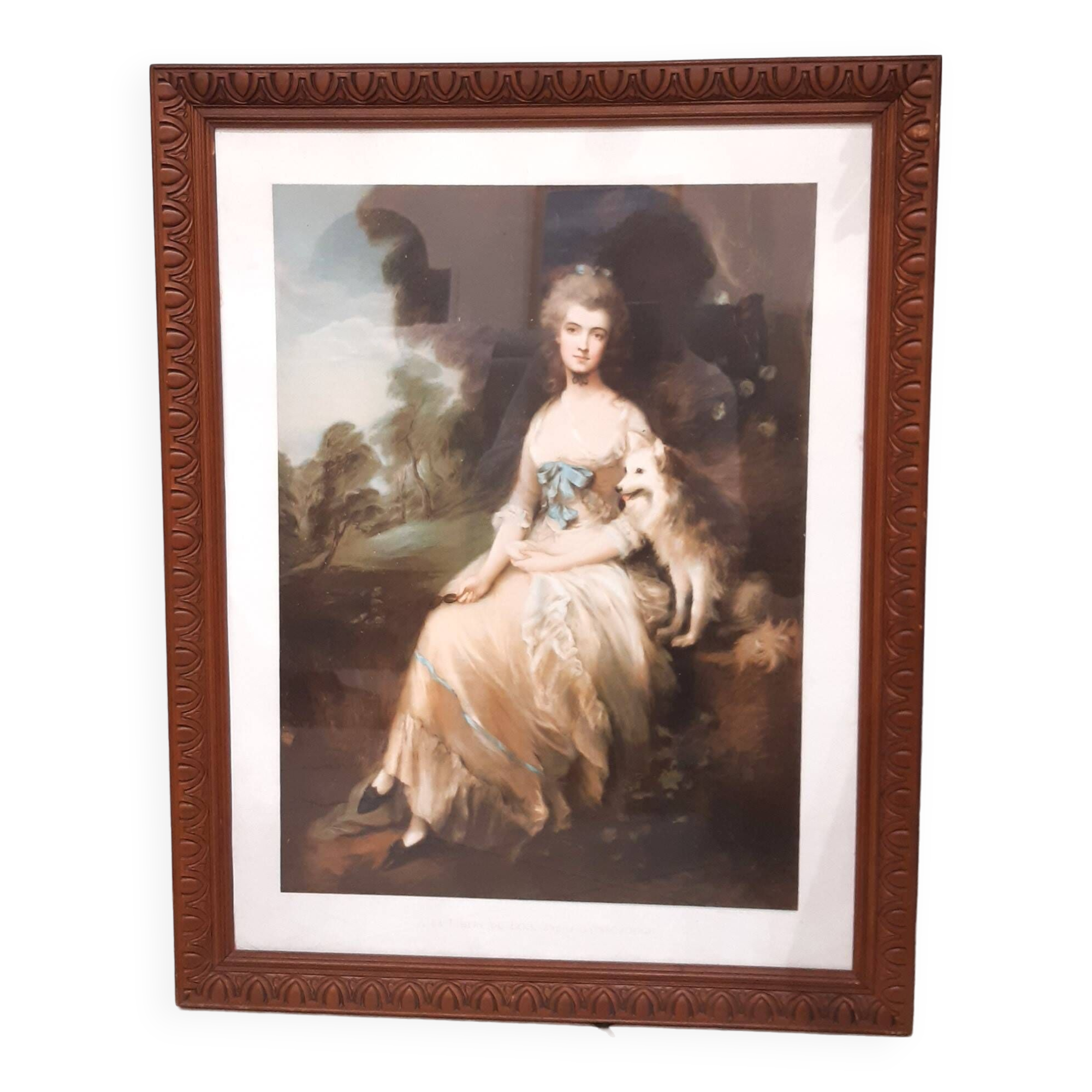 Gainsborough painting poster framed with old frame