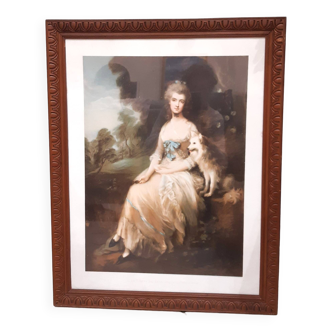 Gainsborough painting poster framed with old frame