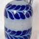 Blue stoneware bottle from Alsace, Schmitter pottery, Betschdorf.