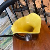 Vase tulipe bi-colore style Elchinger