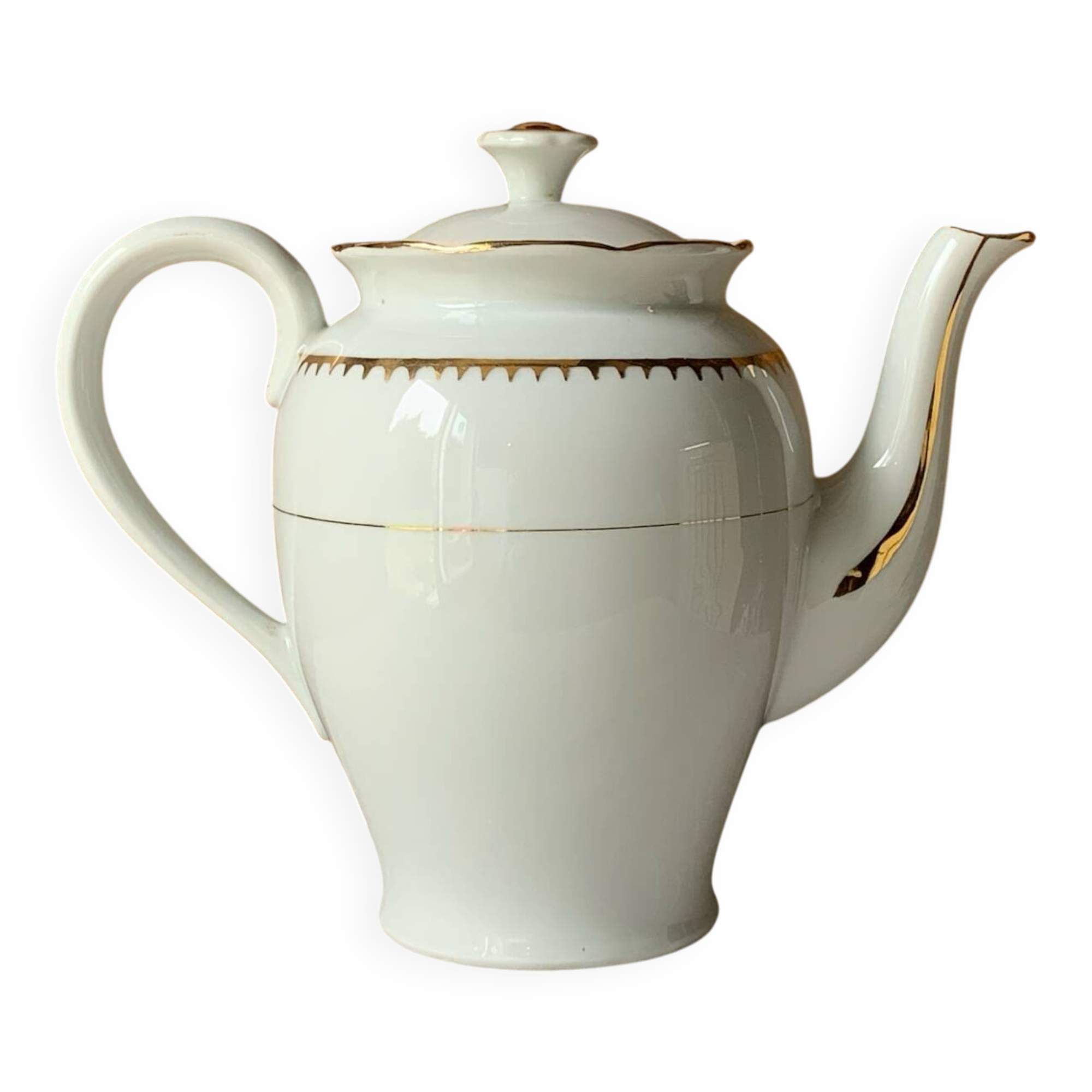 Antique porcelain jug with Limoges enamel