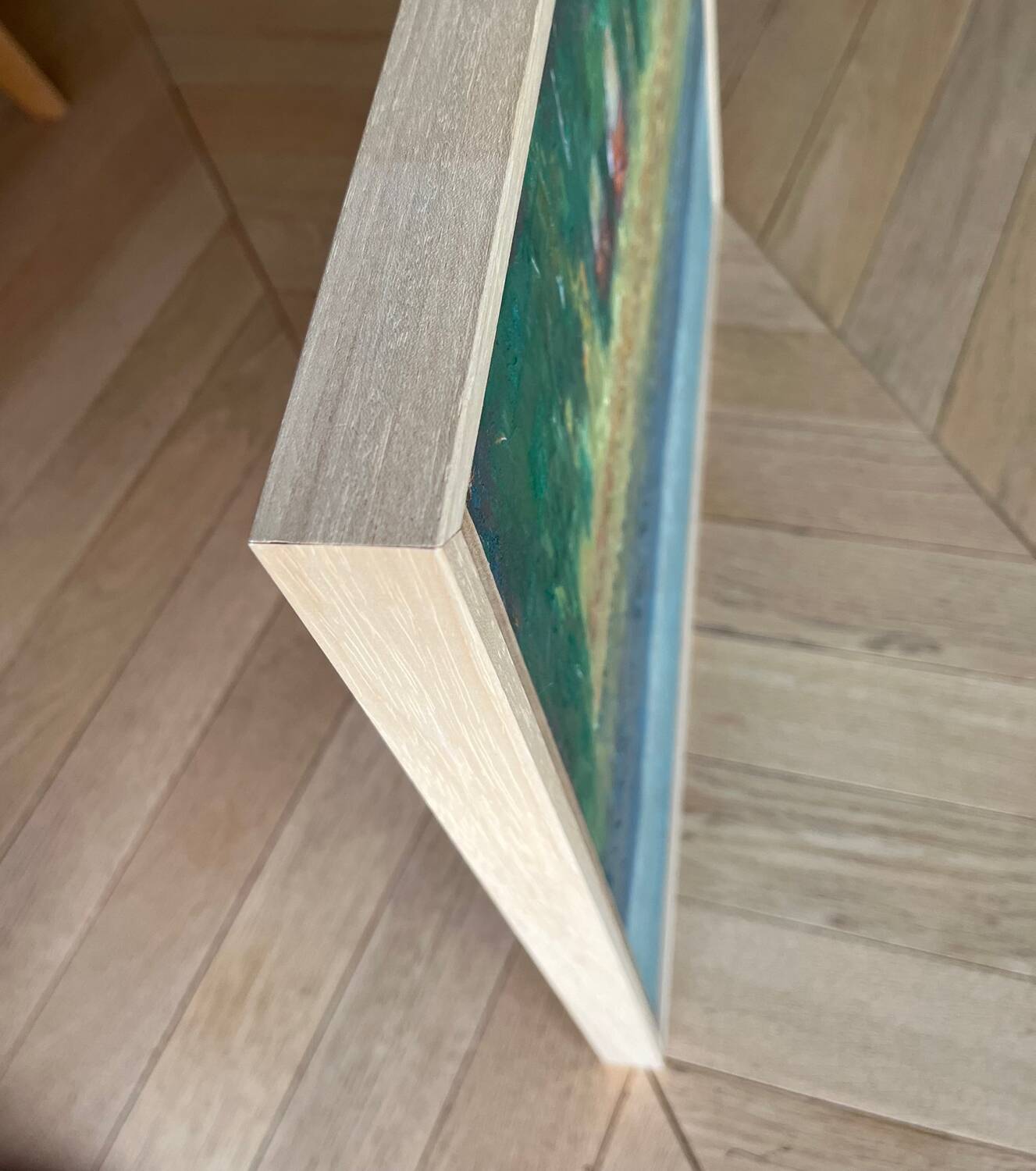 Blue and yellow hills, oil on canvas signed