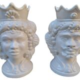 Teste di moro siciliane in ceramica