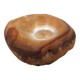 Cendrier vide poche marron orangé en agate naturelle, années 70 vintage