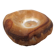 Cendrier vide poche marron orangé en agate naturelle, années 70 vintage