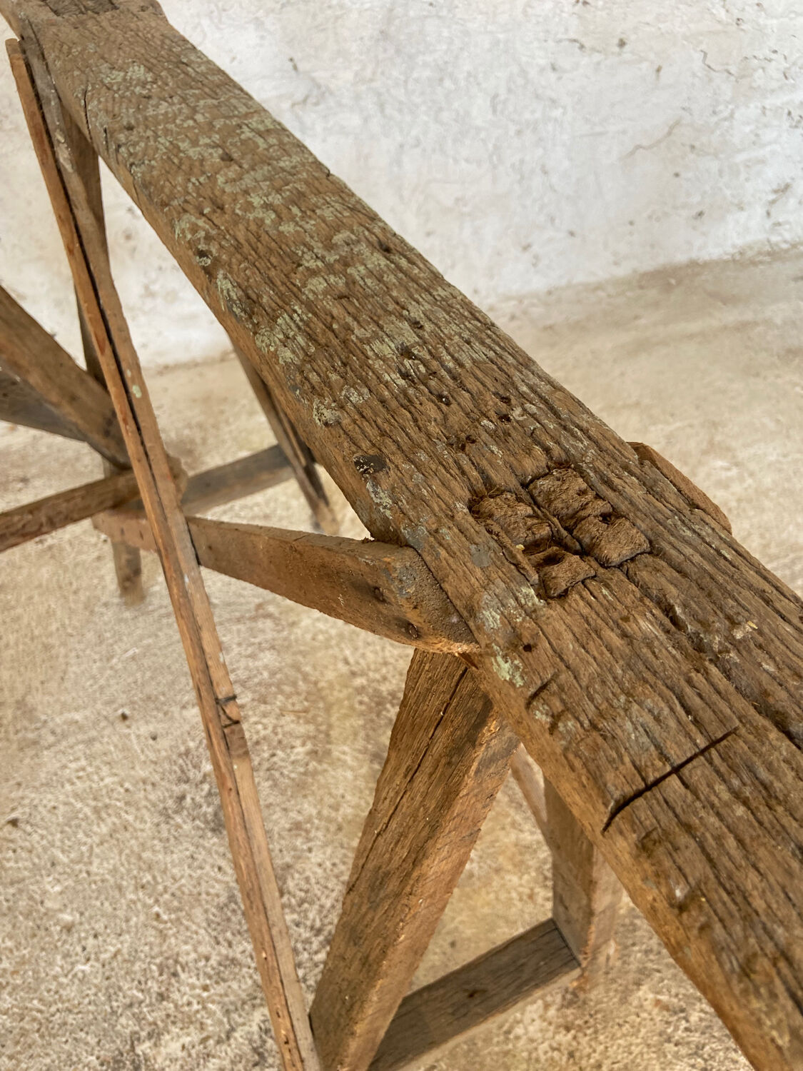 Pair of old workshop trestles