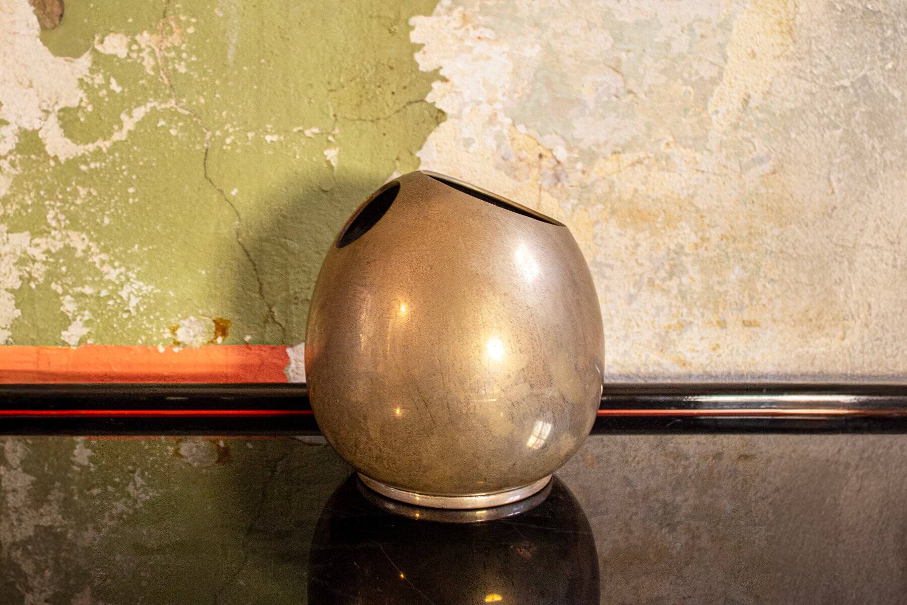 Spatialist silver vase, Italy, 1960s
