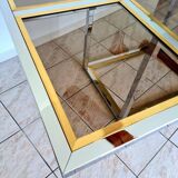 chrome and brass dining table from the 70s