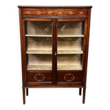 Display cabinet. Marquetry, mahogany.