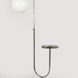 Bauhaus art deco floor lamp in chrome, 1940s