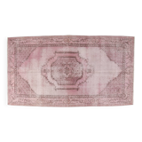 Turkish Pink Floor Vintage Rug sku2528