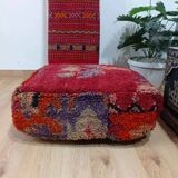 Handmade Berber pouf in wool 60 X 60 X 20 CM