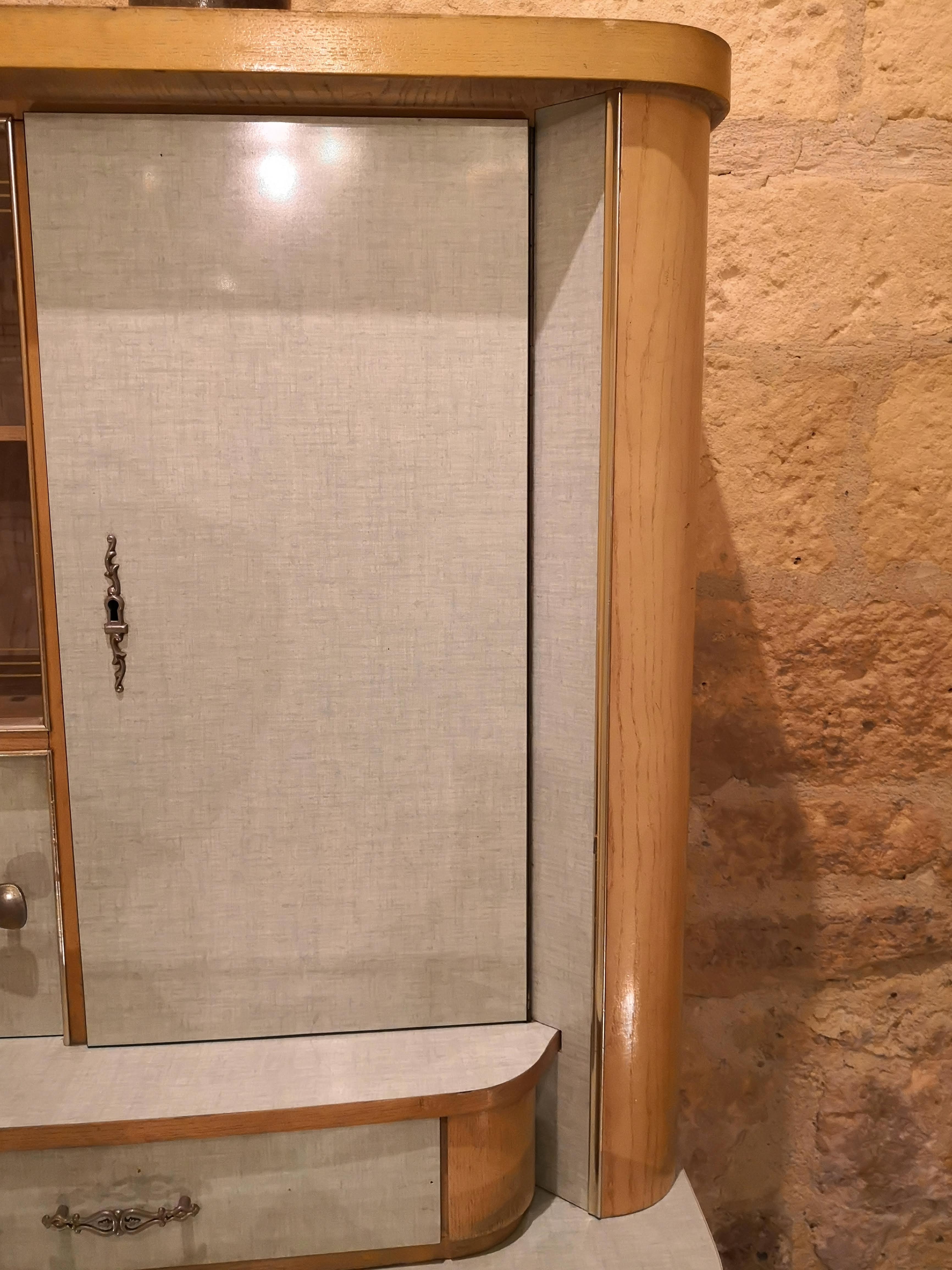 Vintage buffet in formica 1962 pale green